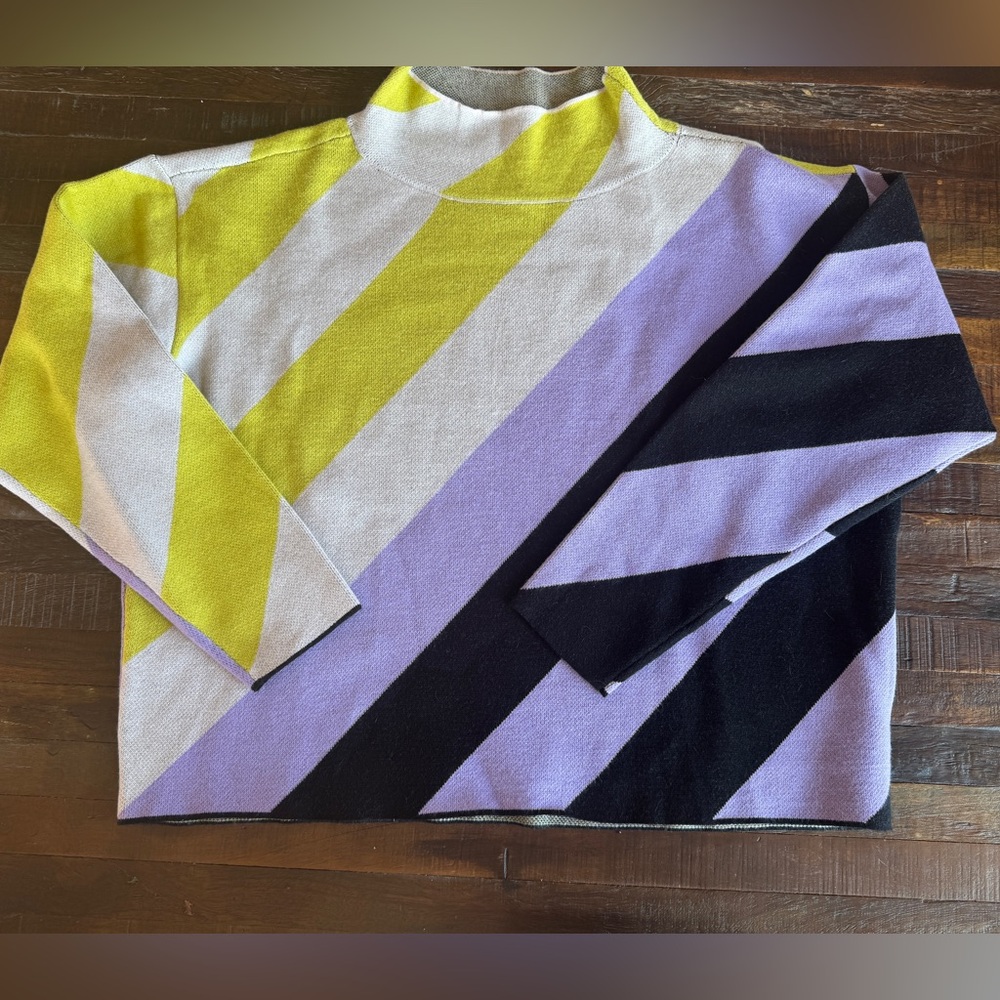 Maeve Mock-Neck Sweater Multi Color SMALL